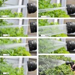 Pistolet de pulv�risation d'eau haute pression portable, tuyau de lavage de voiture r�glable, jet d'eau ...