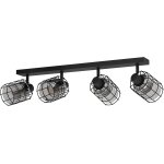 Plafonnier consaca avec 4 spots orientables, luminaire de salon au style industriel, lampe de plafond ... Plafonnier consaca avec 4 spots orientables, luminaire de salon au style industriel, lampe de plafond ...