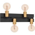 Plafonnier spot macchione, rampe de 4 spots, barre de spots minimaliste, luminaire en métal noir, lampe ... Plafonnier spot macchione, rampe de 4 spots, barre de spots minimaliste, luminaire en métal noir, lampe ...