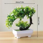 Plantes artificielles en plastique, dcoration de maison, fleurs artificielles, bonsa en pot, petit ...
