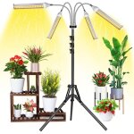 Lampe de culture d'int�rieur avec 4 t�tes, col de cygne flexible, 3 modes