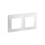 Plaque 2 postes - horizontale ou verticale - blanc - bo�te de 10 - caly debflex