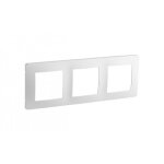 Plaque 3 postes - horizontale ou verticale - blanc - bo�te de 5 - caly debflex