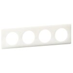 Plaque celiane finition blanc laqu� 4 postes - legrand - 066634