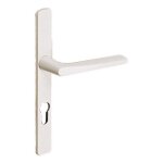 Plaques cl� i �troites pour poign�es porte - alu blanc - rivi�ra vachette