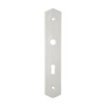 Plaque cl� pour poign�e de porte - porcelaine blanche merigous