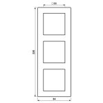 Plaque de couverture en verre triple jung champagne - ac583glch