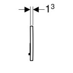 Plaque de dclenchement double touche sigma 01 noir, compatible bti sigma duofix up 320 et 720 rf