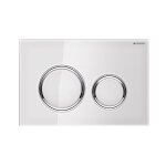 Plaque de d�clenchement sigma 21, verre blanc / chrom� (115. 884. si. 1)