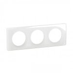Plaque de finition laqu�e blanc �maill� c�liane - 3 postes legrand