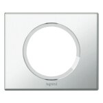 Plaque de finition legrand pour 1 prise celiane verre miroir