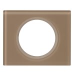 Plaque de finition legrand pour 1 prise celiane verre moka Plaque de finition legrand pour 1 prise celiane verre moka