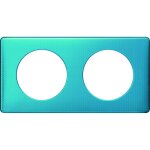 Plaque de finition legrand pour 2 prises celiane snake bleu