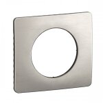 Plaque de finition m�tal c�liane - 1 poste - alu satin� legrand