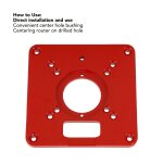 Plaque d'insertion de table de routeur en alliage d'aluminium, accessoire de conception universelle pour ...