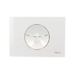 Plaque de commande nicoll 709140 goutte blanc 204, 5x147mm �paisseur de cloison 16 � 75mm