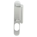 Plaque pali�re seule laiton fintion nickel mat entraxe 195 mm cl� i