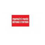 Plaque panneau signalisation pvc propri?t? priv?e d?fense d'entrer