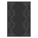 Plaque de protection mural le marquier eole noir l. 80 x h. 120 cm