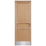 Plaque de protection de porte en acier inox poli 8 / 10 - 200x730 mm duval
