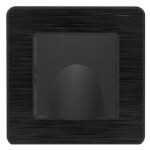 Plaque sortie de câble 16a complète - métal noir brossé - gamme kouro - zenitech Plaque sortie de câble 16a complète - métal noir brossé - gamme kouro - zenitech