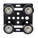 Plaque de support en profil aluminium pour fente, plaque de portail stable, noire