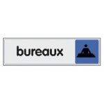 Plaquette signal�tique en plexiglass - 170 x 40 mm - bureaux novap