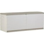 Plastiken coffre 450l intrieur / extrieur fonctionnel et esthtique cadenassable avec roulettes beige ...