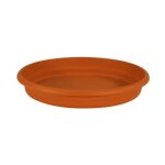 Plastiken plateau rond 34 cm pour pot rond - terracotta