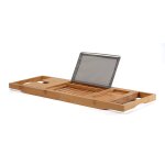 Plateau de baignoire en bambou avec plateau de baignoire en bois et rallonge lat�rale