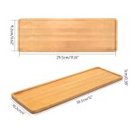 Plateau en bois de bambou en forme de rectangle, soucoupe en bambou, plateau de plante, pot de fleur, ... Plateau en bois de bambou en forme de rectangle, soucoupe en bambou, plateau de plante, pot de fleur, ...
