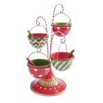 Plateau a desserts et bols a snack de nol, dcoration de table de nol, support de rangement en rsine, ...