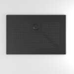 Plateau de douche 120x80 en ceramique noir mat design moderne dauphin