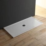 Plateau de douche 70x160 en marbre recompose ultra mince klio