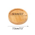 Plateau de pot de fleurs en bois de bambou, support pour plantes d'intrieur, anti - dcoloration, drainage ...