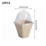 Plateau de semis jetable avec couvercle, bol de culture de germination, pot de plantes biodgradable, ...