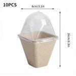 Plateau de semis jetable avec couvercle, bol de culture de germination, pot de plantes biodgradable, ...