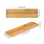 Plateau de service en bois de bambou, tasse a th, soucoupe, assiettes a fruits, palette de rangement, ...