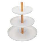 Plateau de service rond a 3 niveaux pour salon, balcon, qw