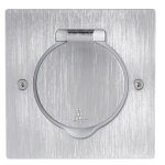 Platine sol carre inox brosse Platine sol carre inox brosse