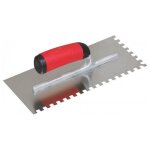 Platoir � colle en inox - 28x12 cm - monture alu - dents carr�es 8x8 mm taliaplast