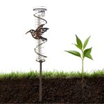 Pluviomtre dcoratif colibri spirale - verre jardin terrasse - mto fantaisie