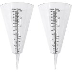 Pluviom�tre d'ext�rieur, pluviom�tre � c�ne transparent � double �chelle pour la mesure des pr�cipitations ...