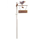 Pluviomtre oiseau  bienvenue  37x15x136cm