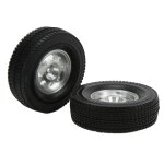 Pneus en caoutchouc cnc de 85mm, 2 pièces, jante métallique pour tracteur tamiya, remorque, camion, voiture ... Pneus en caoutchouc cnc de 85mm, 2 pièces, jante métallique pour tracteur tamiya, remorque, camion, voiture ...