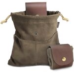 Pochette de recherche de nourriture en cuir et toile, sac pliable, resistant a l'eau, pour camping en ...