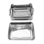 Pole  alcool au charbon de poisson rectangulaire 2, 2  4, 4 lb en acier inoxydable de taille m grill ...