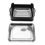 Pole  alcool au charbon de poisson rectangulaire 2, 2  4, 4 lb en acier inoxydable de taille m grill ...