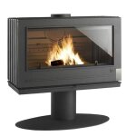 Pole  bois elton 12 kw - rdt: 75% - bches 80 cm - 100% fonte - anthracite