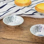 Pole a cupcake jetable en aluminium, 100 pices / ensemble, pour tarte aux ¿ufs, feuille d'aluminium, ...